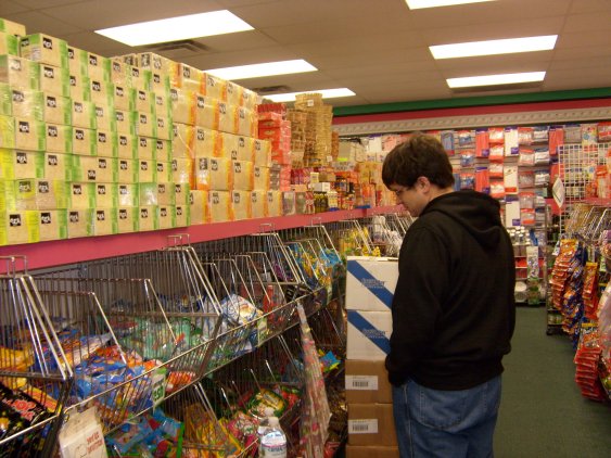 White trash visits the candy aisle.